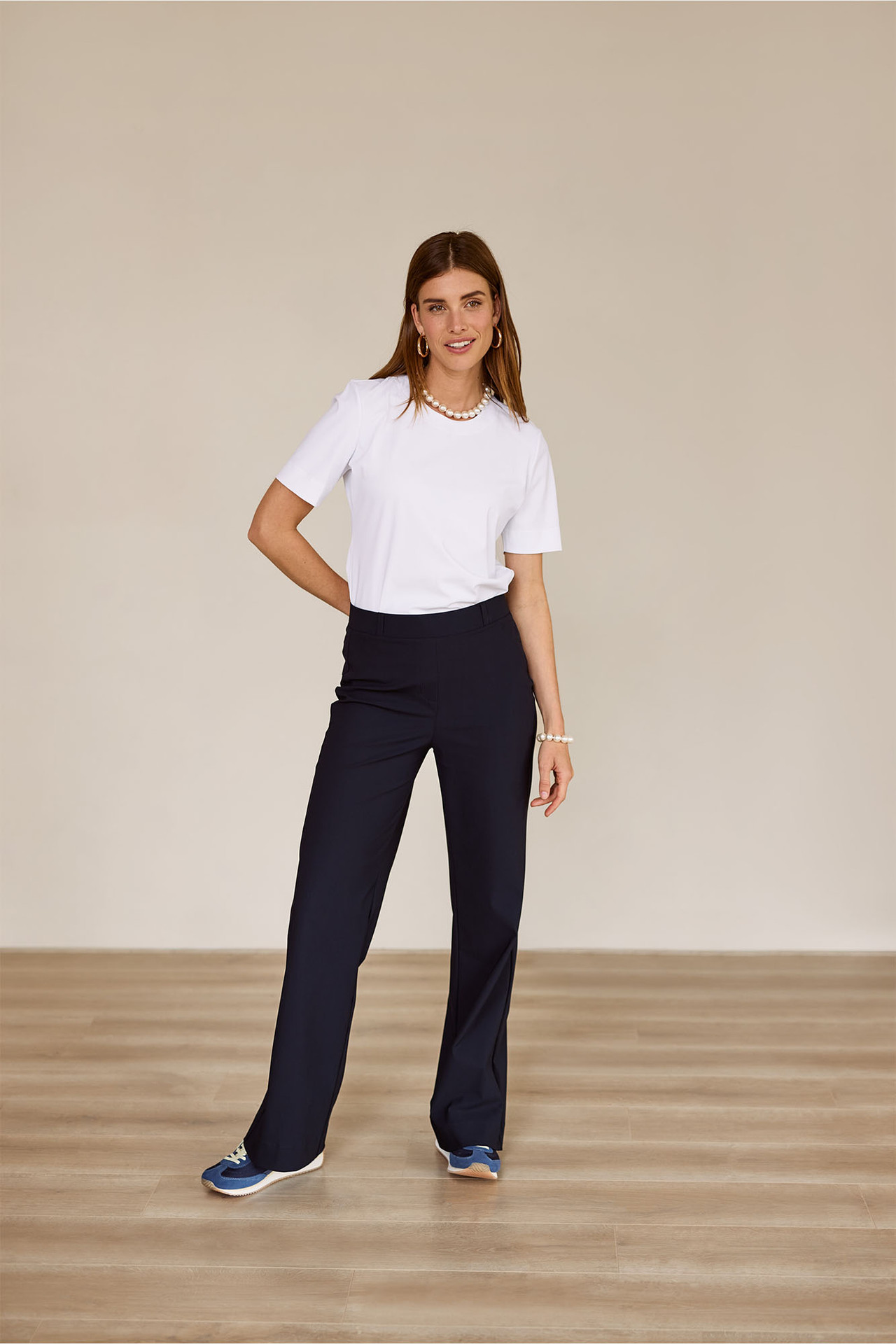 Studio Anneloes Sally Trousers Dark Blue, donkerblauwe damesbroek